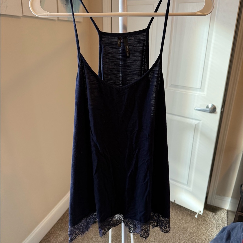 Maurices Deep Blue Cami with Lace Detail